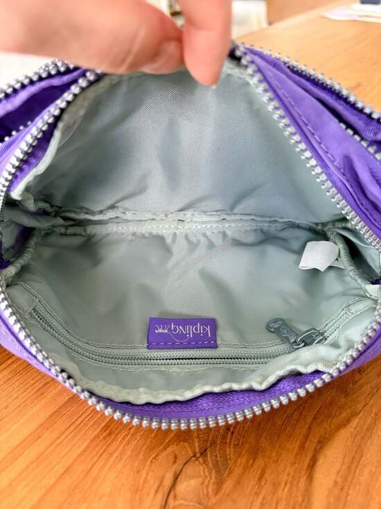 Kipling Merryl Convertible Crossbody Bag Belt Bag Waist Pack Purple - Picture 5 of 7